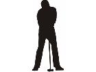  Golfer Silohouette 0 6 Decal