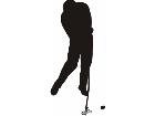  Golfer Silohouette 1 1 Decal