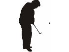  Golfer Silohouette 1 3 Decal