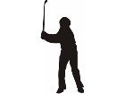  Golfer Silohouette 1 4 Decal