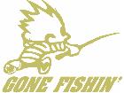  Gone Fishin Calvin Decal