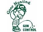  Gone Hunting Gun Control Calvin Decal