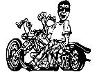  Harley Motorcycle Man Decal