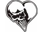  Heart Skull Decal
