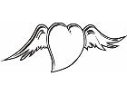  Heart Wings Decal