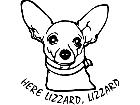  Here Lizzard Chihuahua Decal