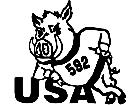  Hog U S A Decal