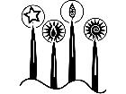  Holidays Candles 1 6 8 V A 1 Decal