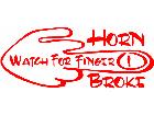  Horn Broken Finger Decal