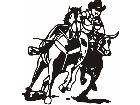  Horse Rodeo Cow Tackle 2 C U 1 Decal