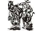  Horse Rodeo Cow Tackle C U 1 Decal