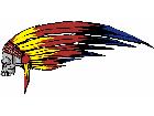  Indian Skull Feathers C L 2 Decal