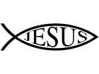  Jesus Fish Word 1 Decal