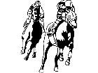  Jockeys Horse Racing Decal