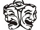  Masks Happy Sad Decal