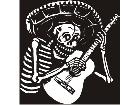  Mexican Guitar Skeleton Decal