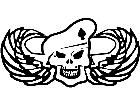  Military Airborne Skull Decal