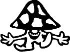  Mushroom Man Happy Decal