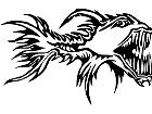  Pirana Sharp Teeth Decal