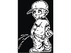  Pisser Baseball Decal