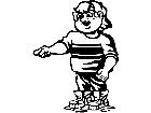  Pointing Boy Decal