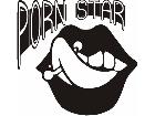  Porn Star Lips Pierced Decal