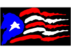  Puerto Rico Rough Style Flag 1 C L 1 Decal