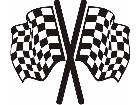  Racing Checker Flags Decal