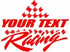  Racing Custom Text Decal