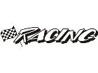  Racing Word Flag Decal