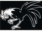  Rooster Down Decal