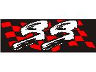  S S Chevy Checker Flag C L 1 Decal