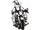  Santa On A Bike M M 1 Decal