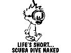  Scuba Dive Naked Decal