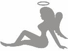  Sexy Angel Girl Silhouette Decal