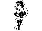 Sexy Cartoon Lady Whip Decal