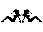  Sexy Lady Set Silhouette Decal