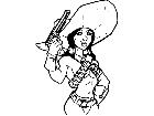  Sexy Mexican Pistolgirl Decal