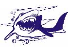  Shark Angry Decal