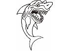  Shark Angry Stand Decal