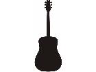  Silhouette Acoustic Guitar Decal