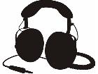  Silhouette Headphones Decal