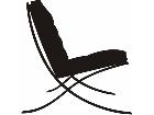  Silhouette Leather Chair Decal