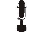  Silhouette Old Mic Decal