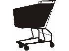  Silhouette Shopping Car Decal