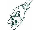  Skull Cartoon 2 4 Decal