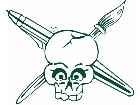  Skull Cartoon 2 5 Decal