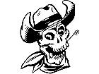  Skull Cowboy Decal