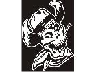  Skull Cowboy Decal