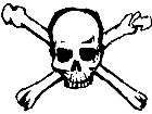  Skull Crossbones Roughage Decal